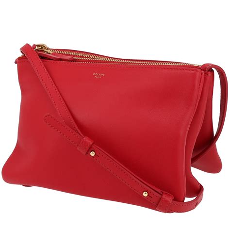 celine red trio bag|celine trio bag large.